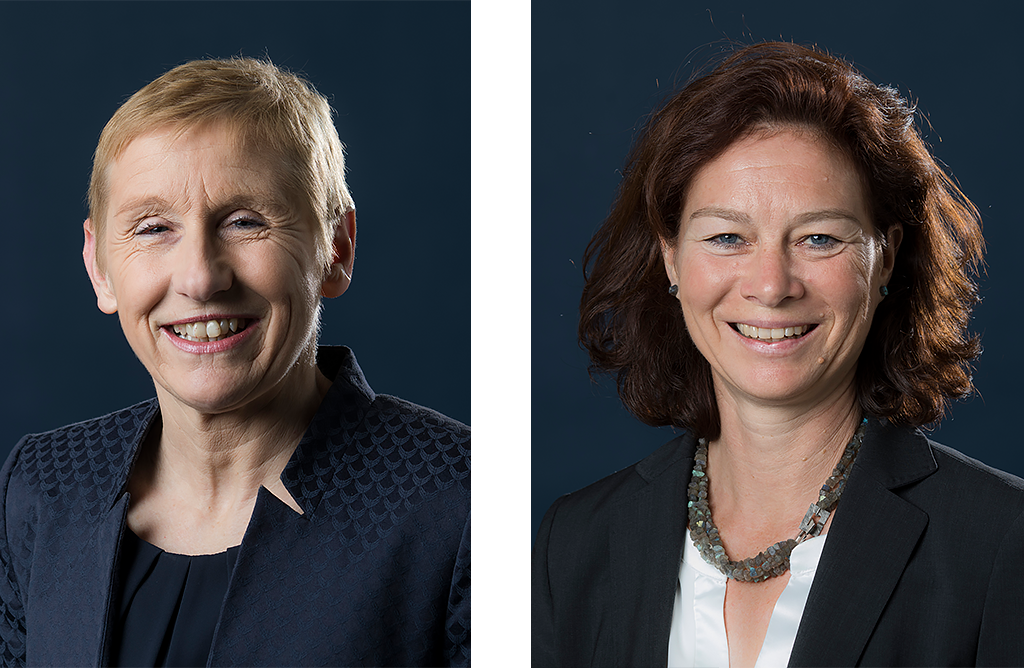 Andrea Martin-Fischer (Direktorin, links) und Colette Hämmerle (Bereichsleiterin Finanzen und Services, stellvertretende Direktorin, rechts)