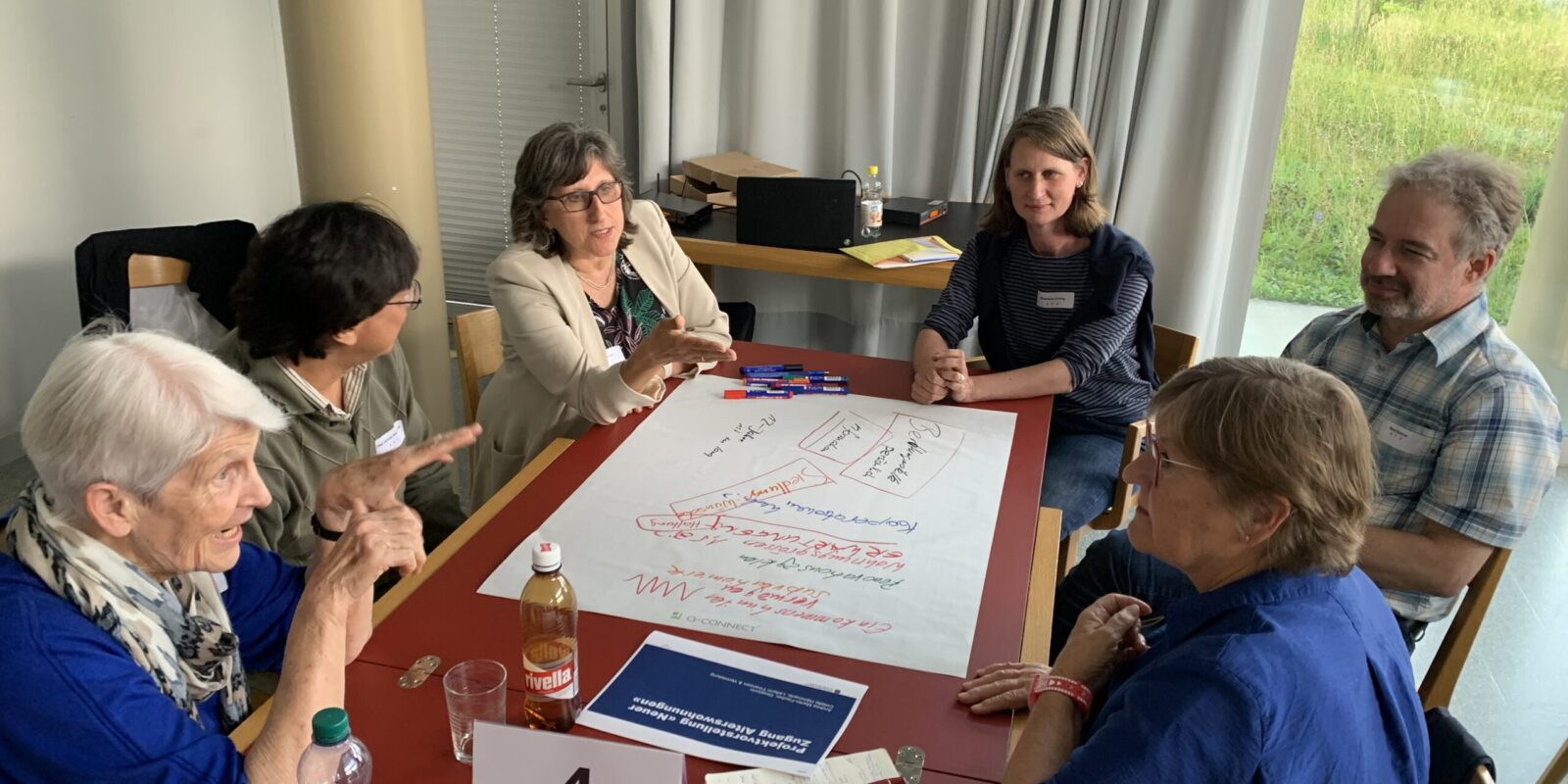 Echogruppe NZA 6 Es entstanden angeregte Diskussionen in wechselnder Zusammensetzung.